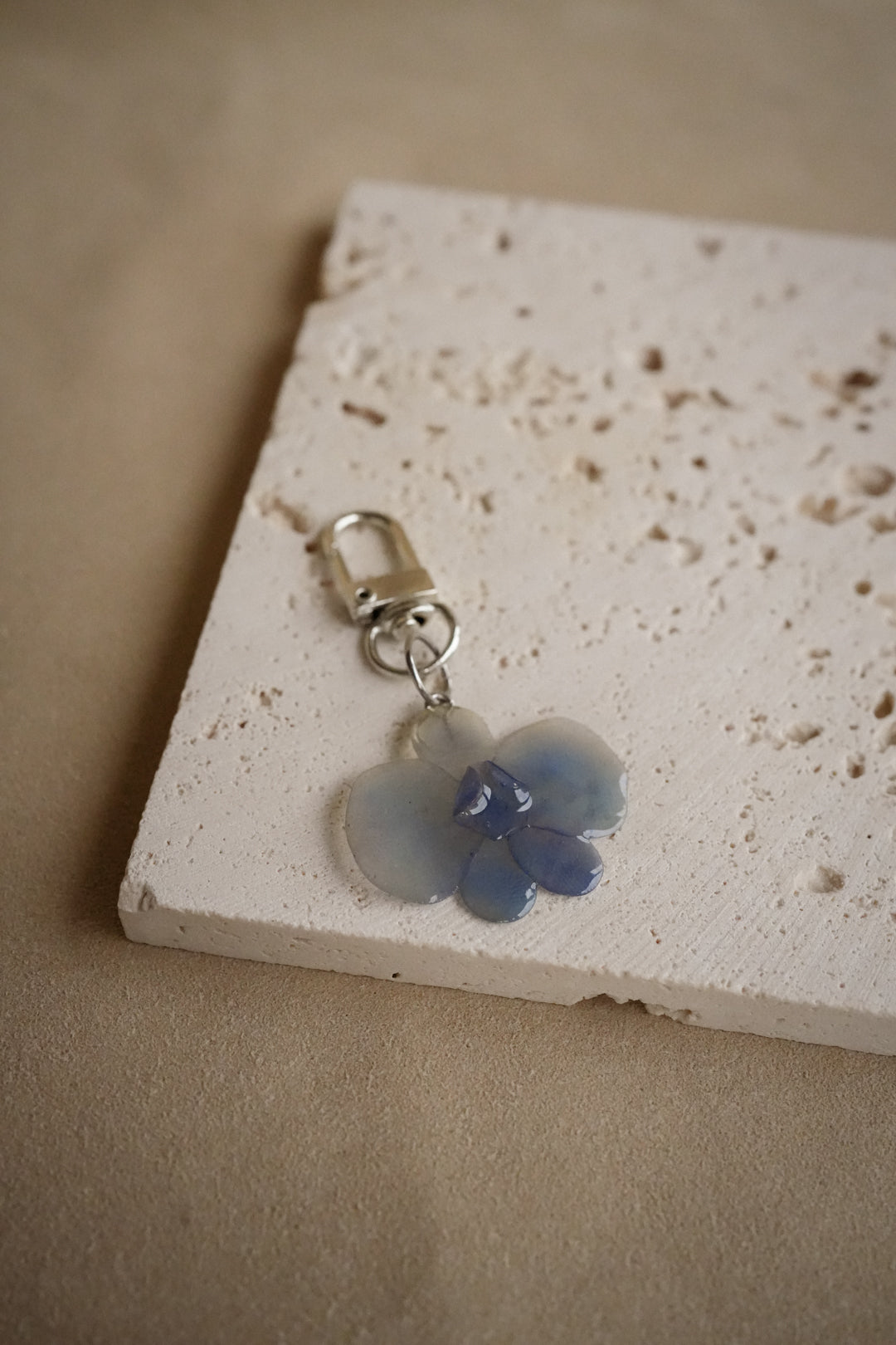 "Glass" Orchid Keychains