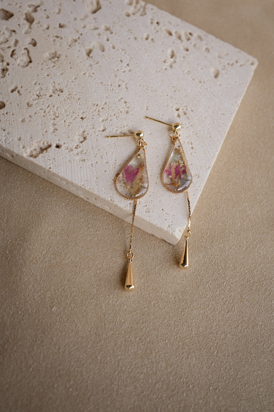 EDEN Raindrop Dangles in Fuchsia