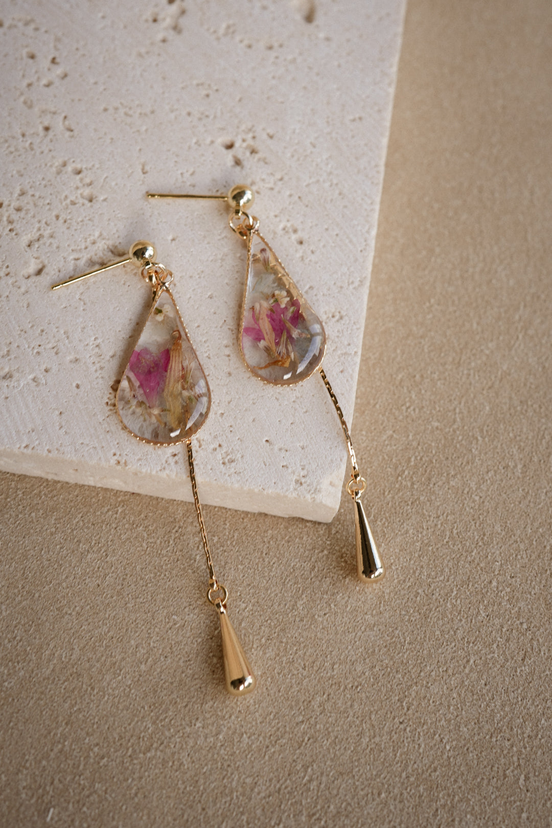 EDEN Raindrop Dangles in Fuchsia