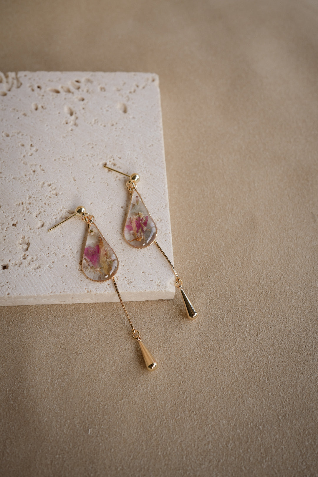 EDEN Raindrop Dangles in Fuchsia