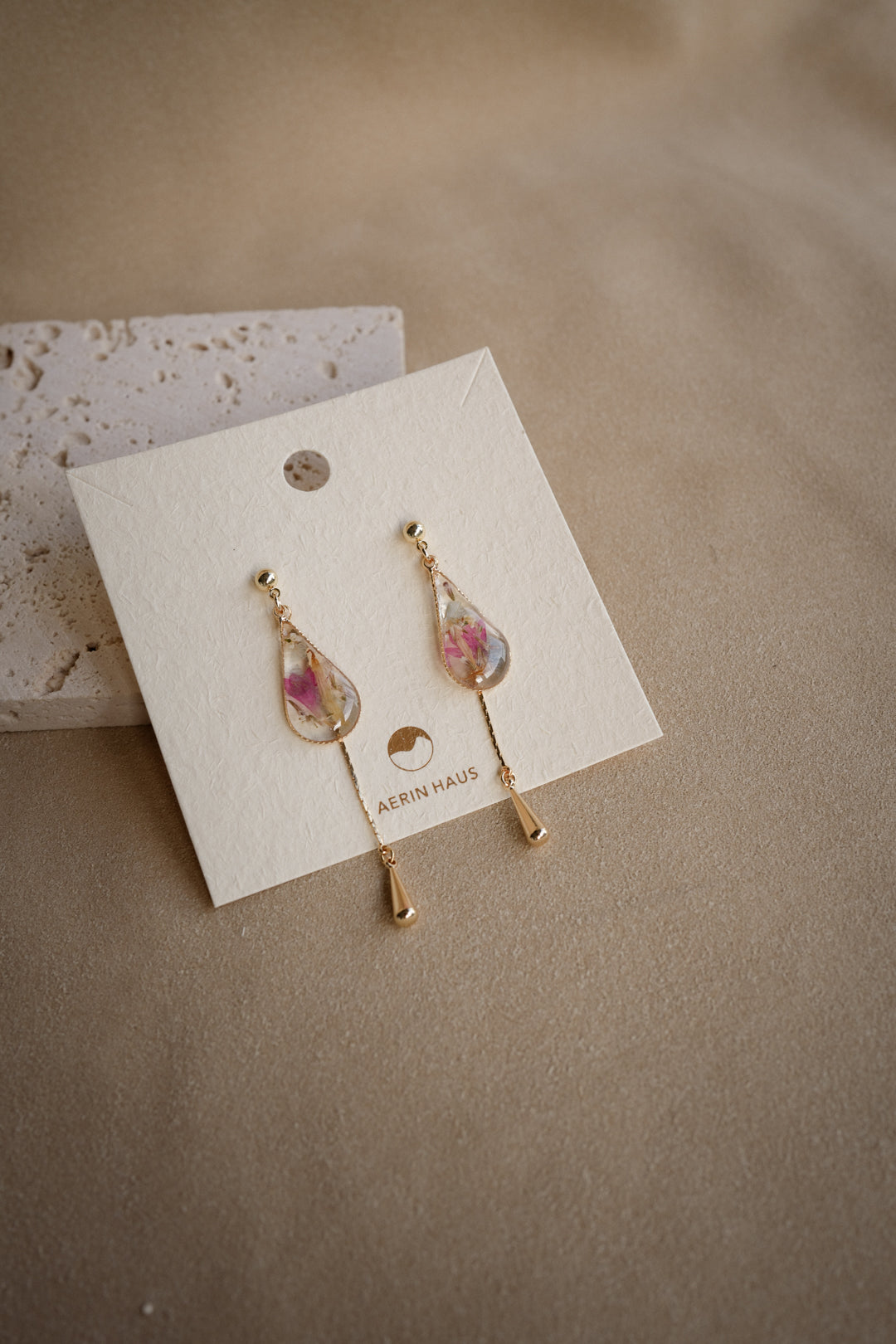 EDEN Raindrop Dangles in Fuchsia