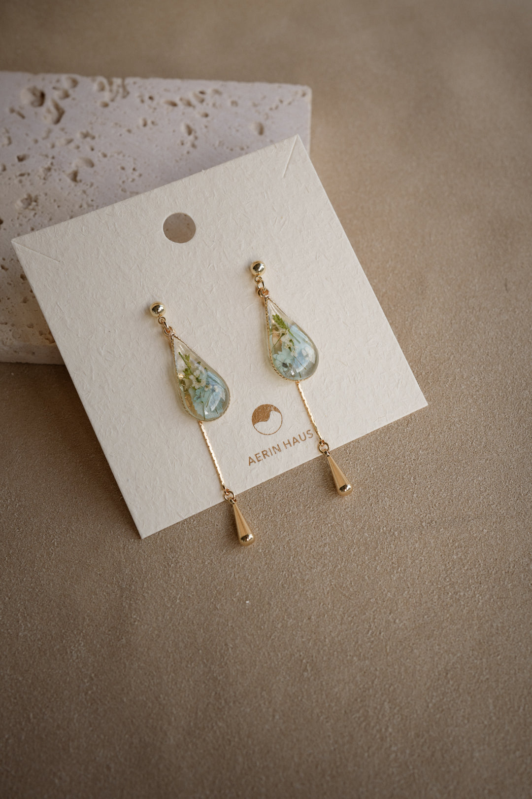 EDEN Raindrop Dangles in Robin Blue