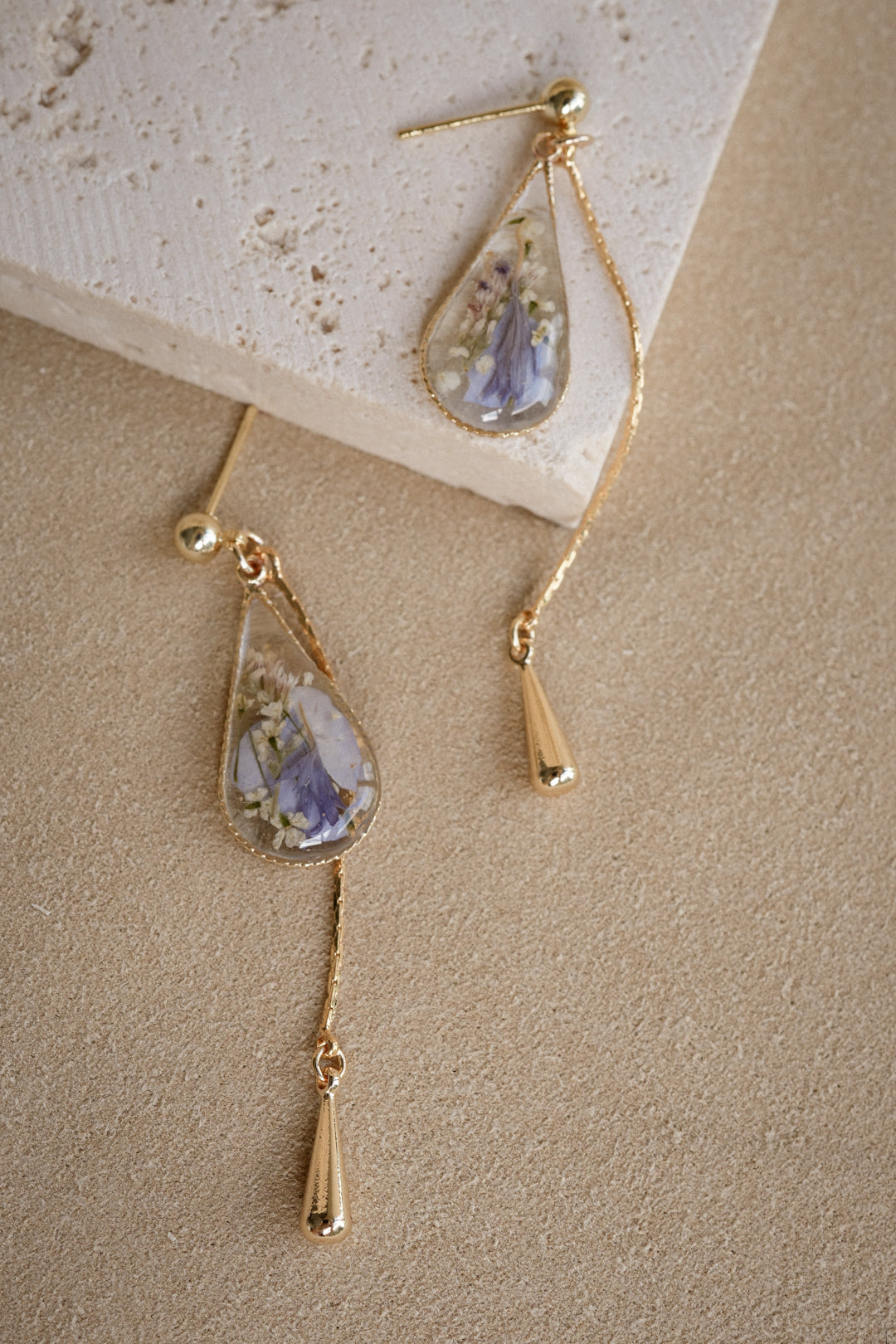 EDEN Raindrop Dangles in Lavender Purple