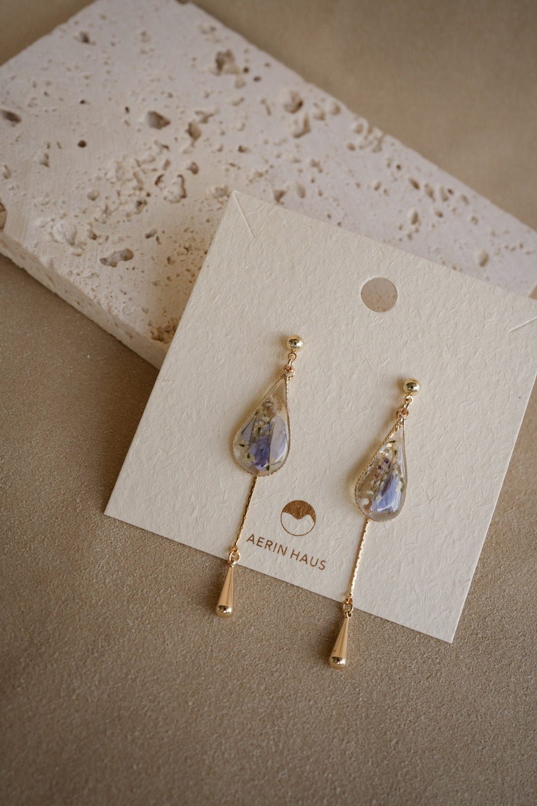 EDEN Raindrop Dangles in Lavender Purple