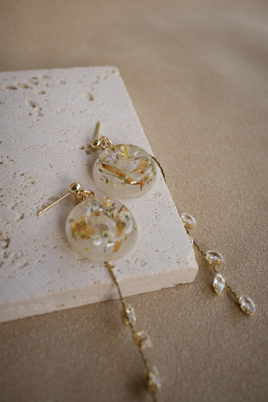 EDEN Donut Dangles in Champagne Gold