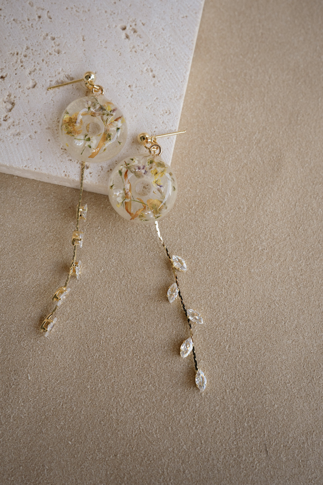 EDEN Donut Dangles in Champagne Gold