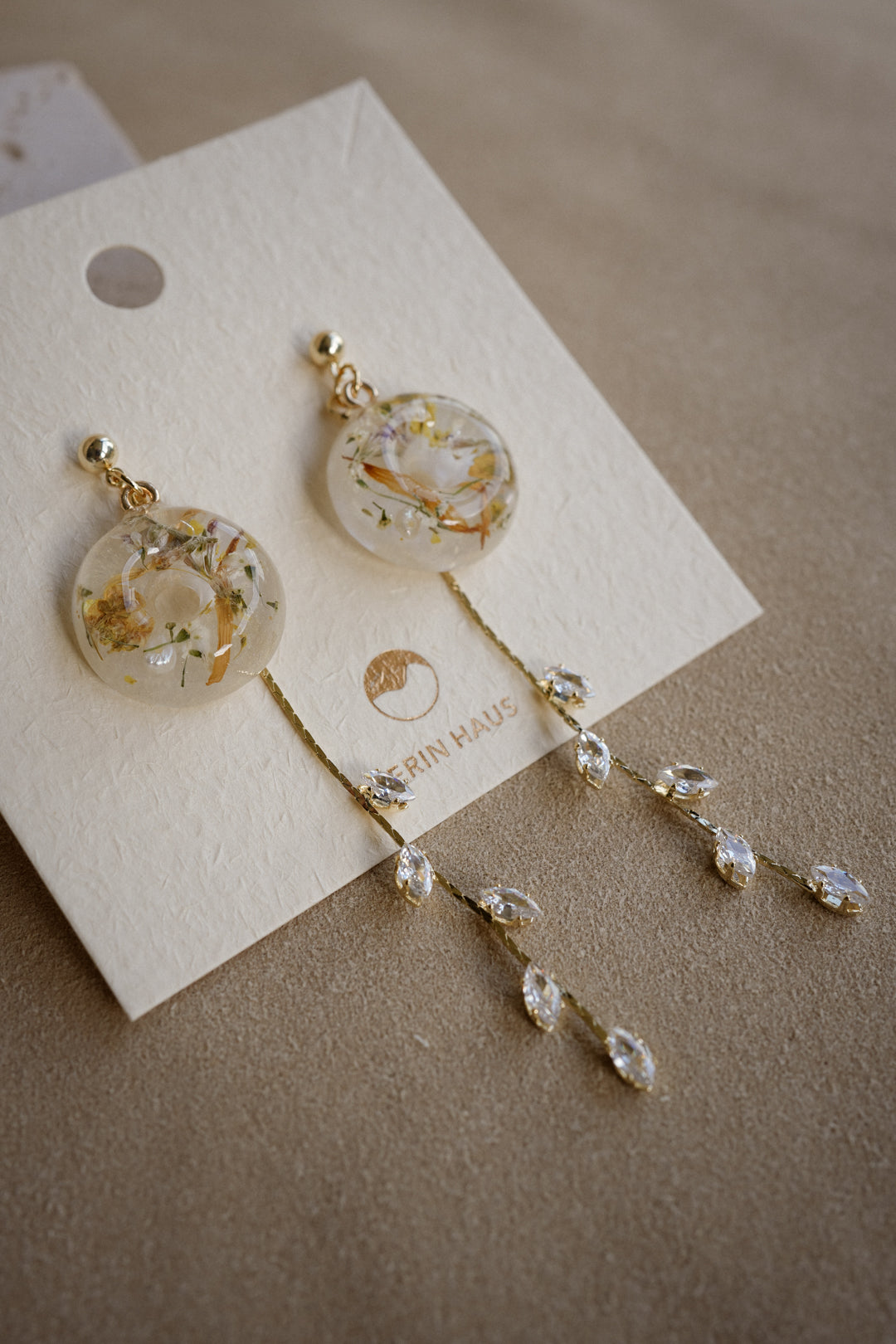 EDEN Donut Dangles in Champagne Gold