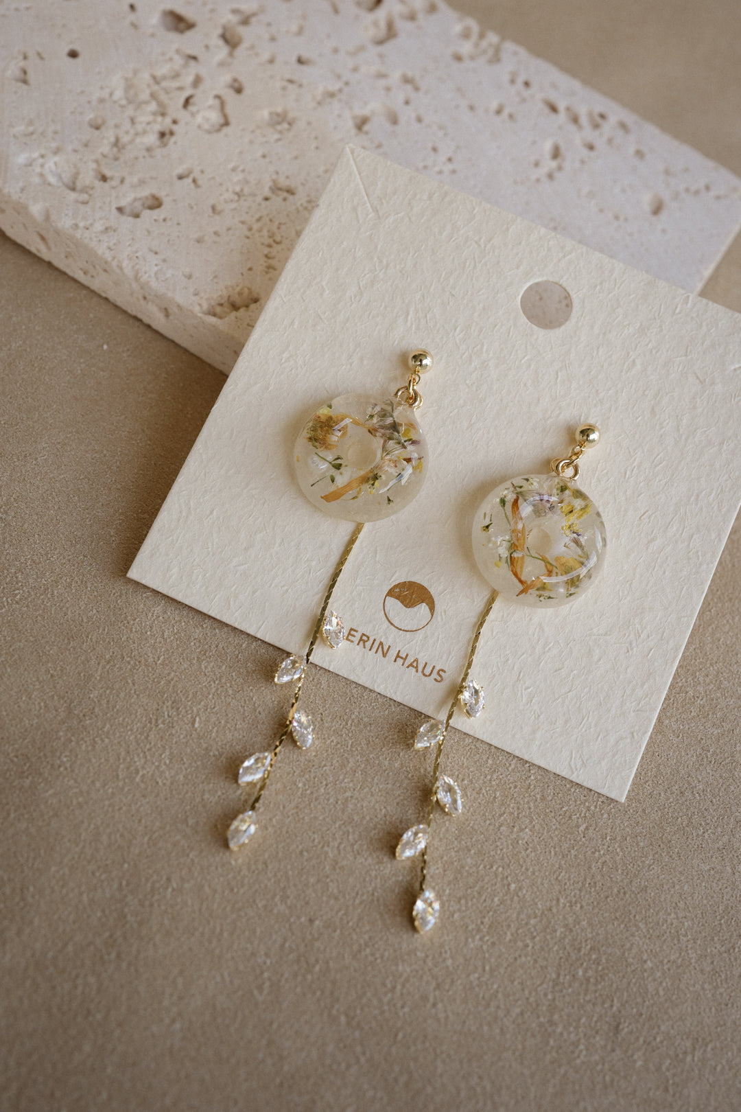 EDEN Donut Dangles in Champagne Gold