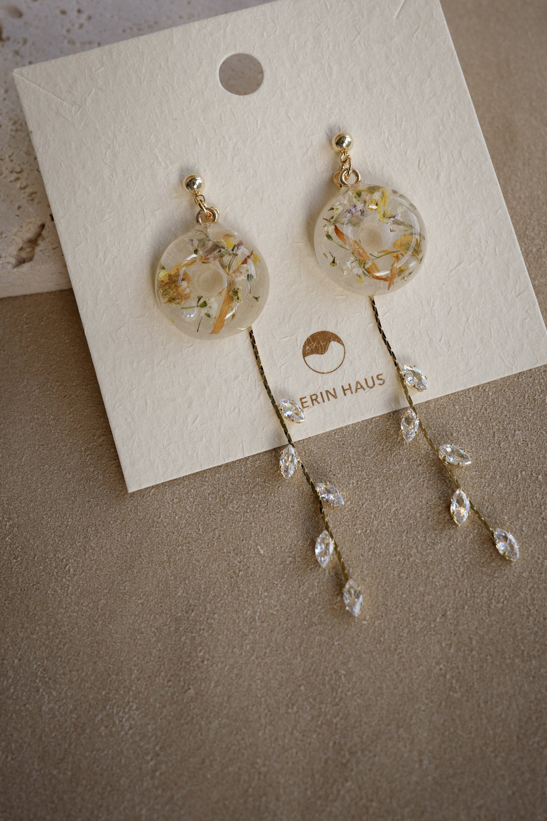 EDEN Donut Dangles in Champagne Gold