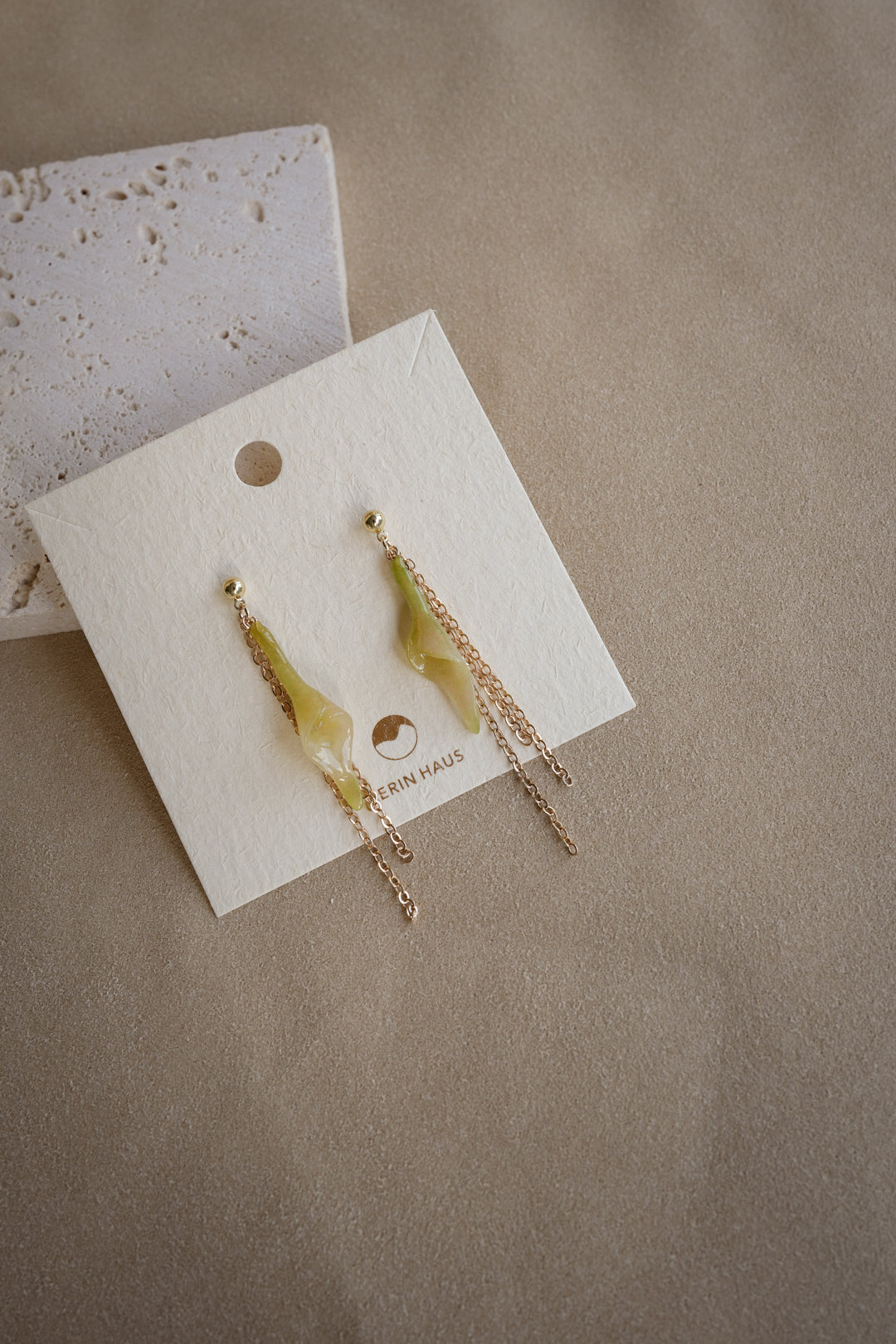 "Glass" Calla Lily Drizzle Earrings