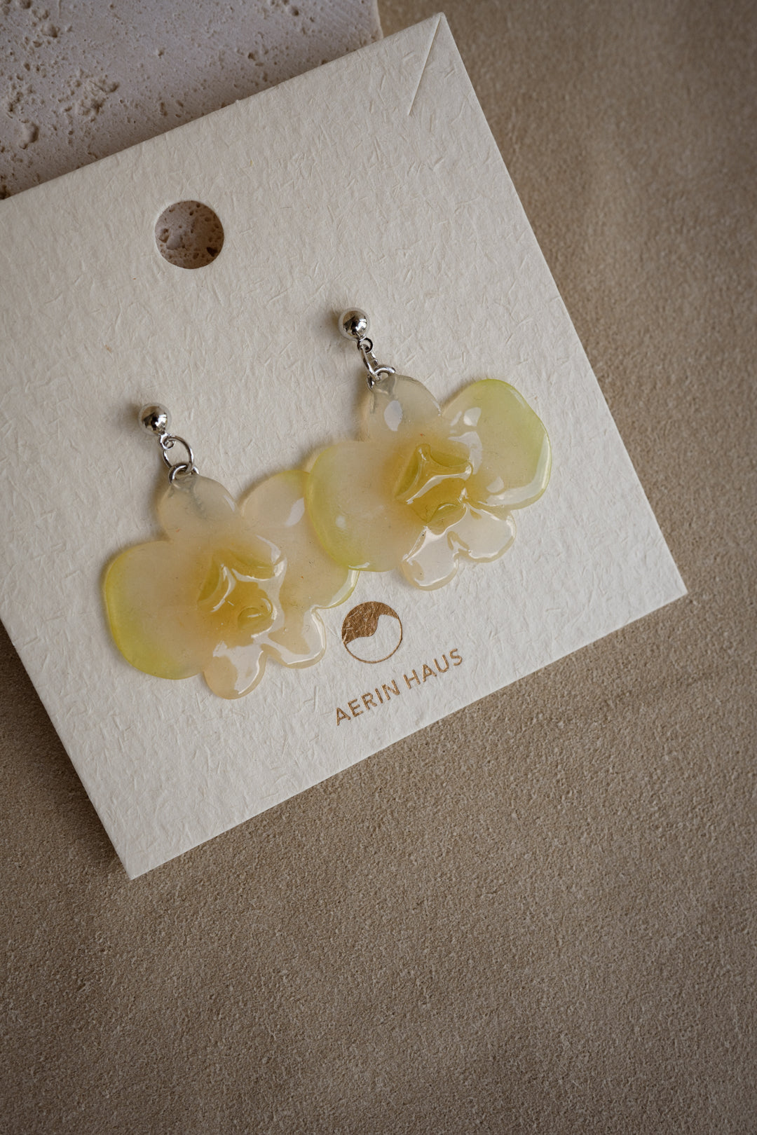 "Glass" Orchid in Morning Glow Earrings