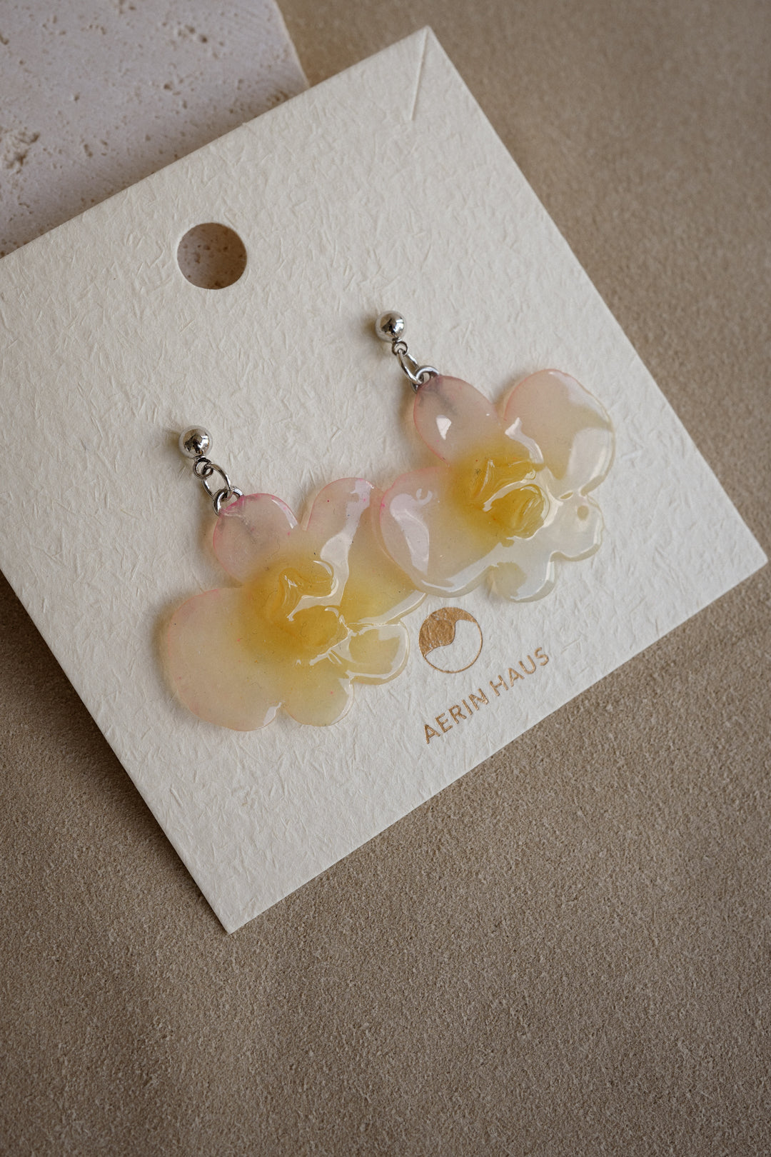 "Glass" Orchid in Hawaiian Hue Earrings