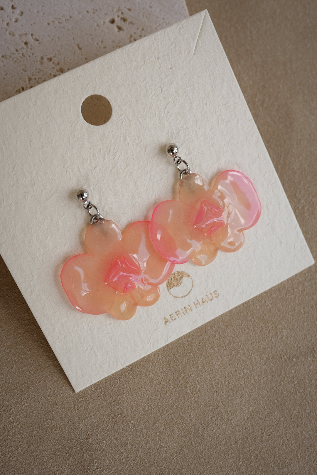"Glass" Orchid in Sunset Blush Earrings