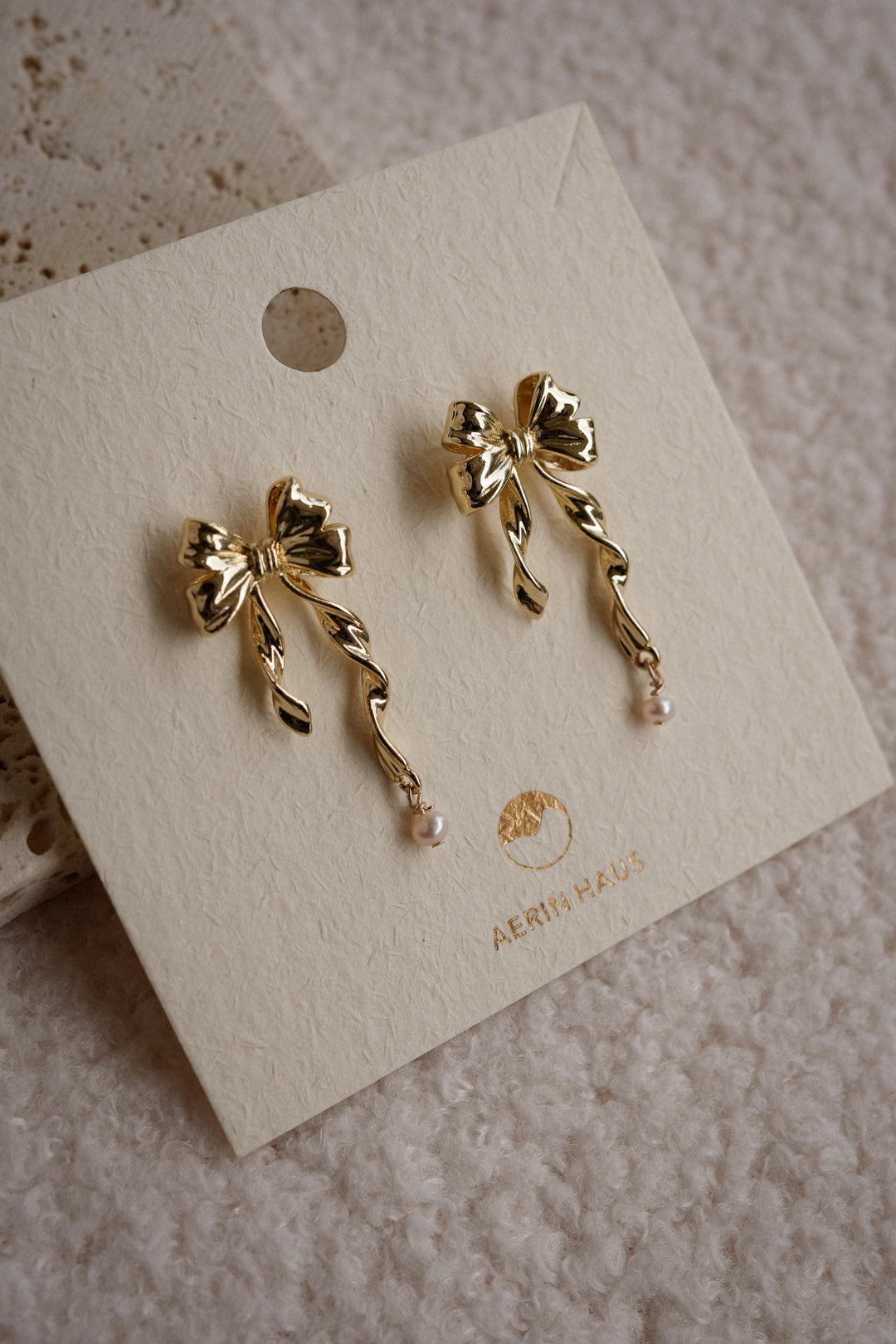 PEACH BOWS Earrings