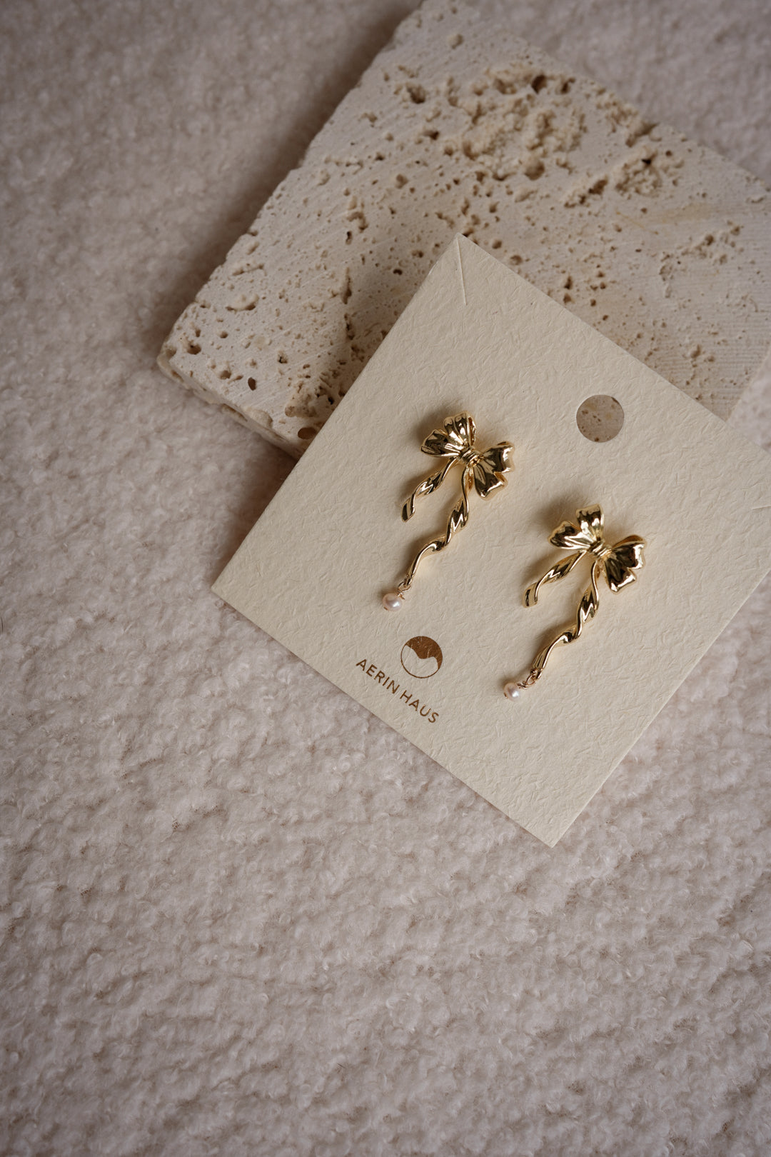 PEACH BOWS Earrings