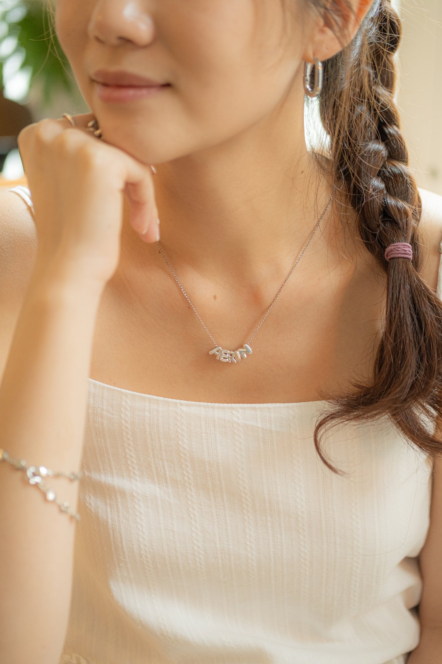 SLOWER Bubble Charm Initials Necklace
