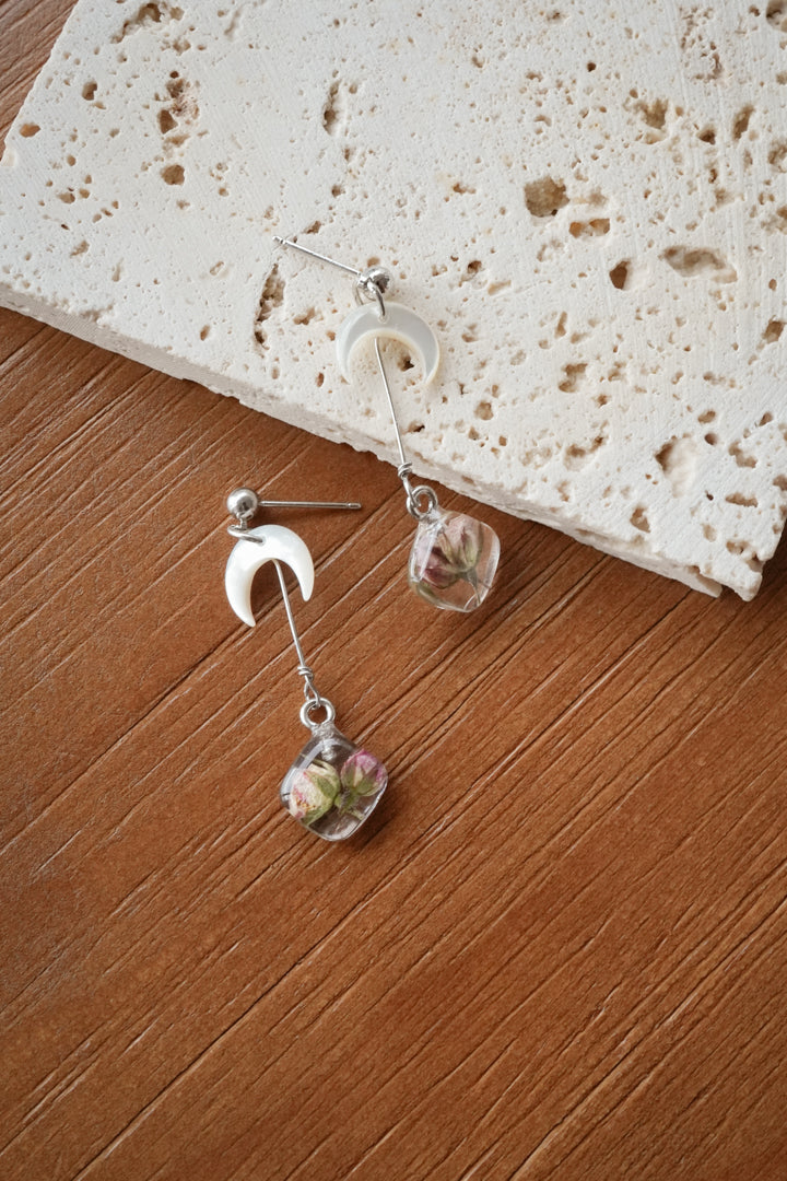 Crescent Rose Dangles