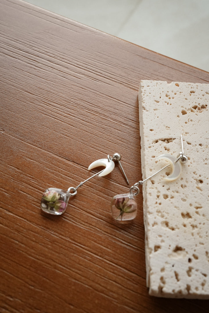 Crescent Rose Dangles