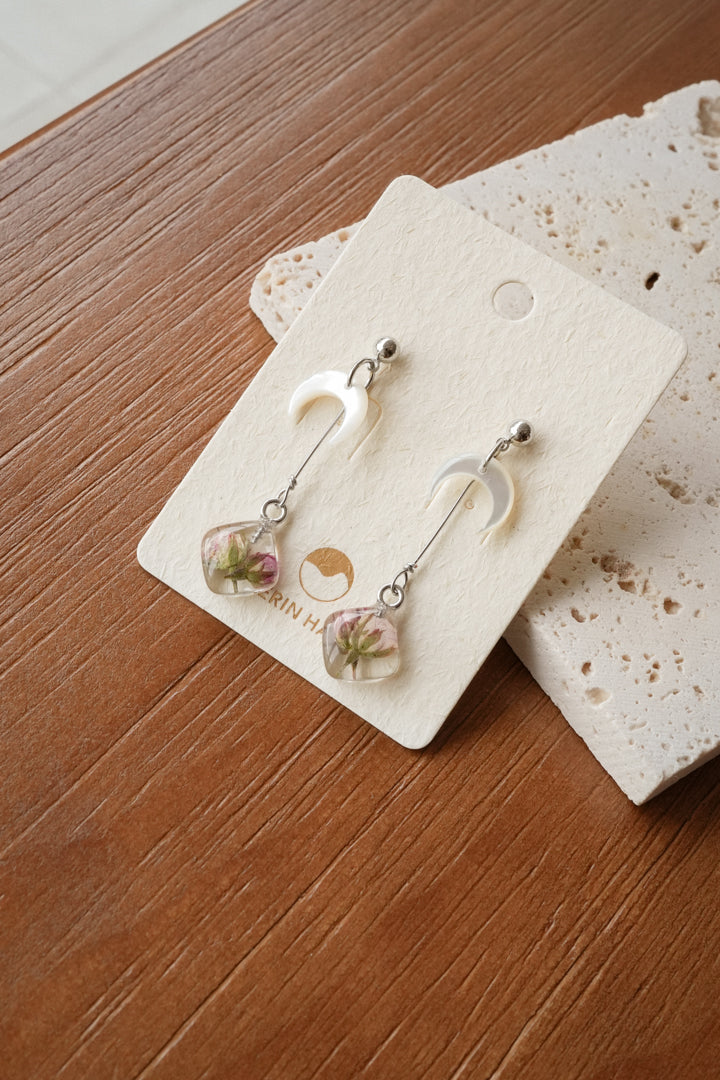 Crescent Rose Dangles