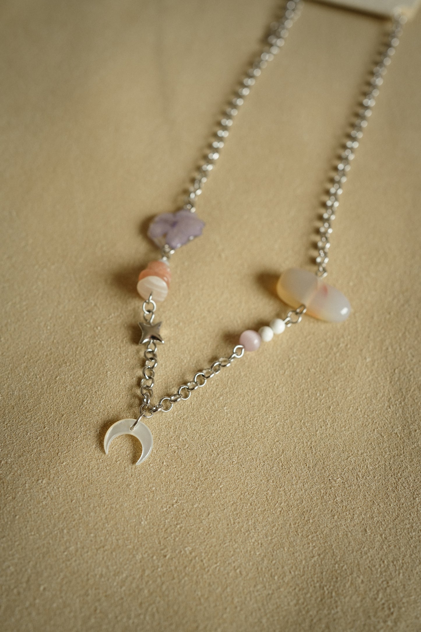 Sakura Moon Crystal Necklace
