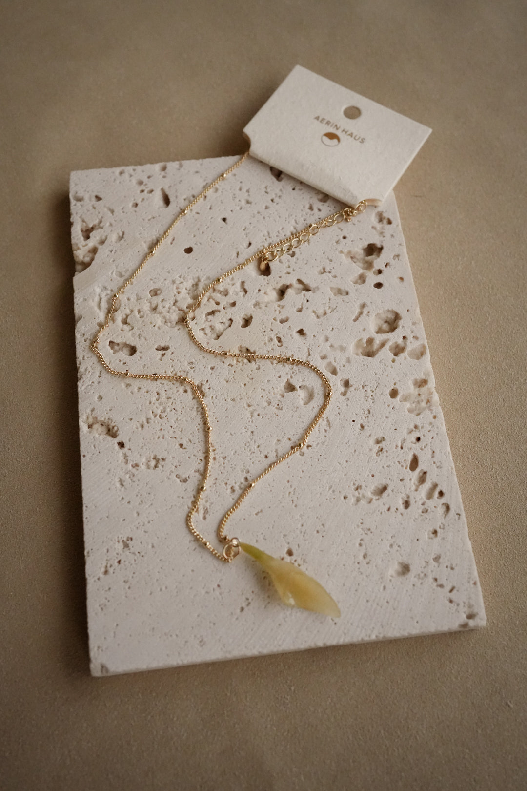 "Glass" Calla Lily in Ivory Necklace