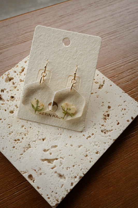 White Rose Hexagon Window Hooks