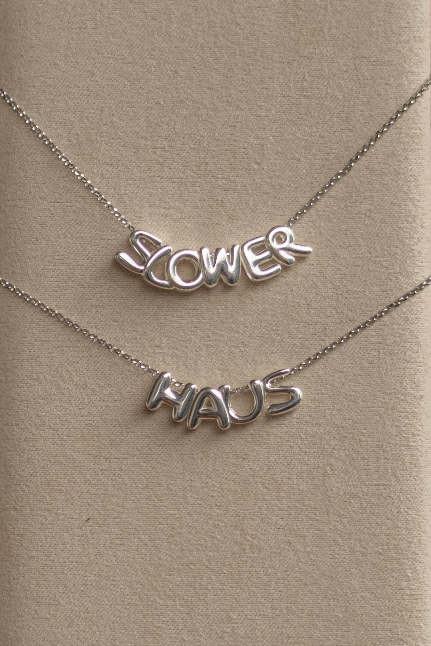 SLOWER Bubble Charm Initials Necklace