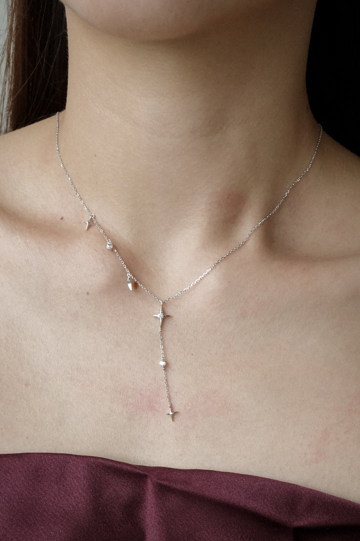 Cascading Stars Drop Necklace