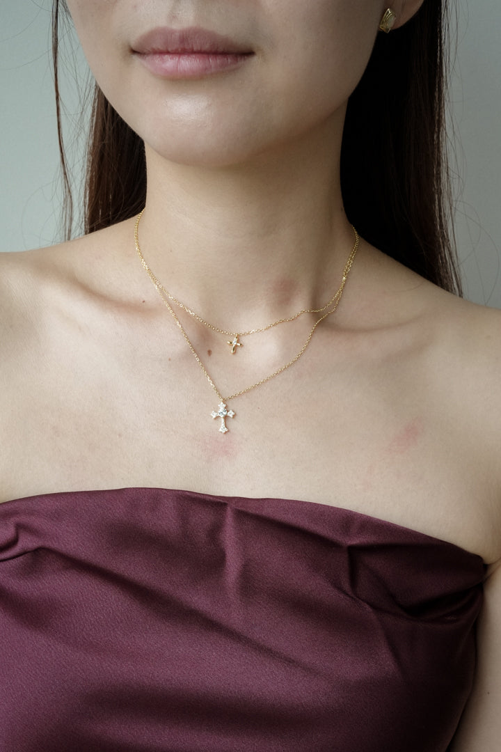 Redemption Cross Necklace - Double Chained