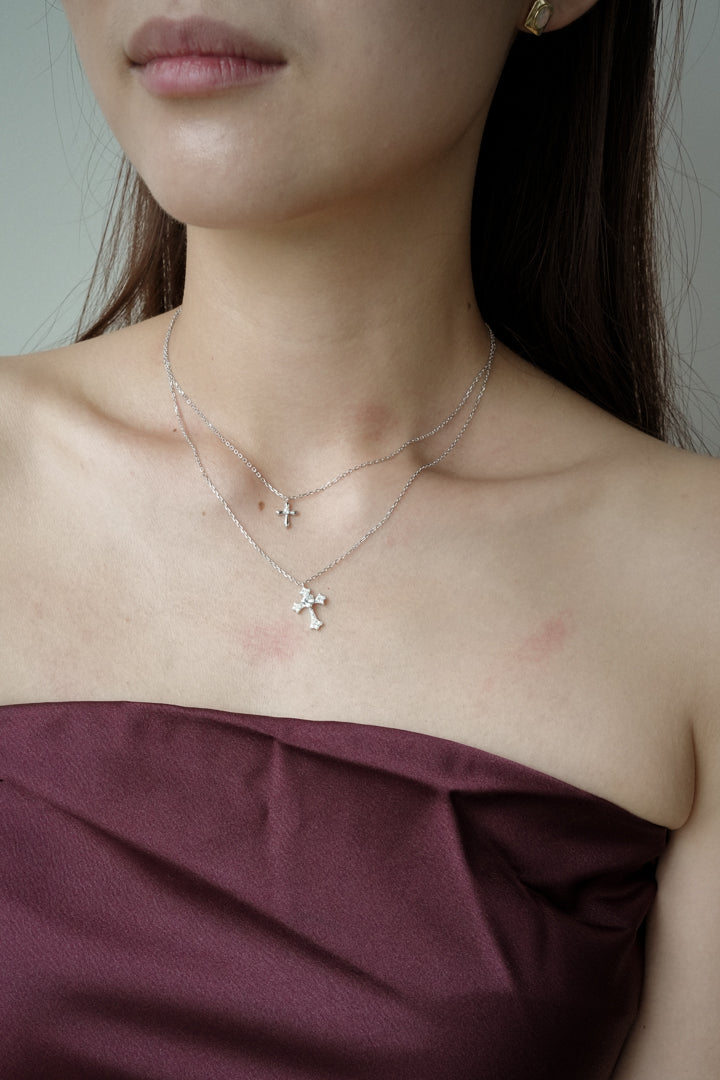 Redemption Cross Necklace - Double Chained