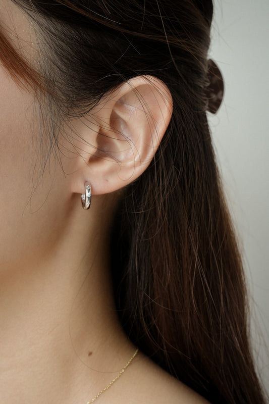 Clover Sparkle Hoop Earrings