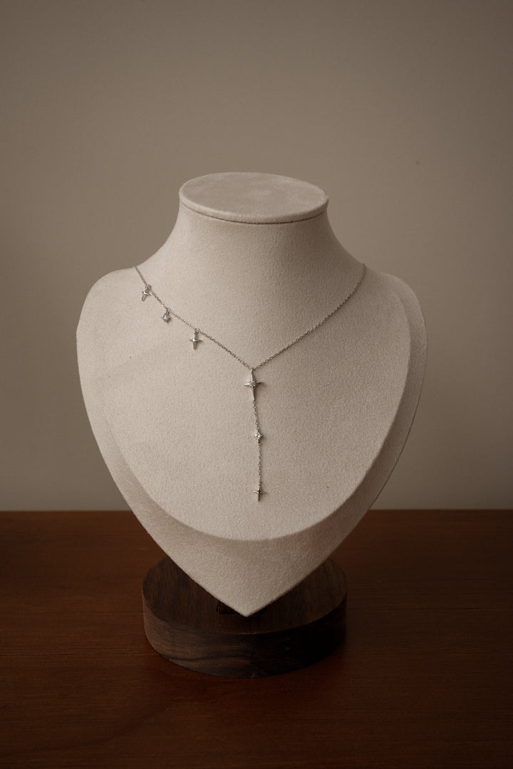 Cascading Stars Drop Necklace