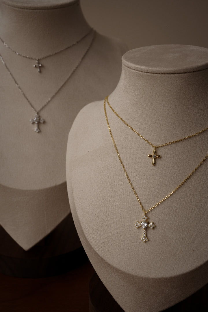 Redemption Cross Necklace - Double Chained