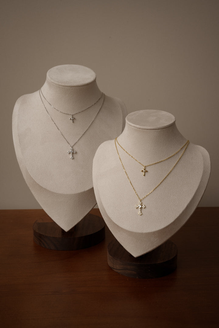 Redemption Cross Necklace - Double Chained