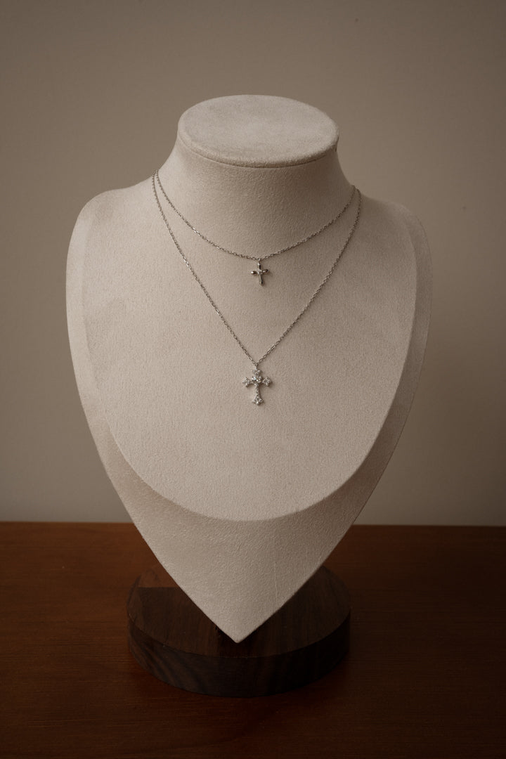 Redemption Cross Necklace - Double Chained