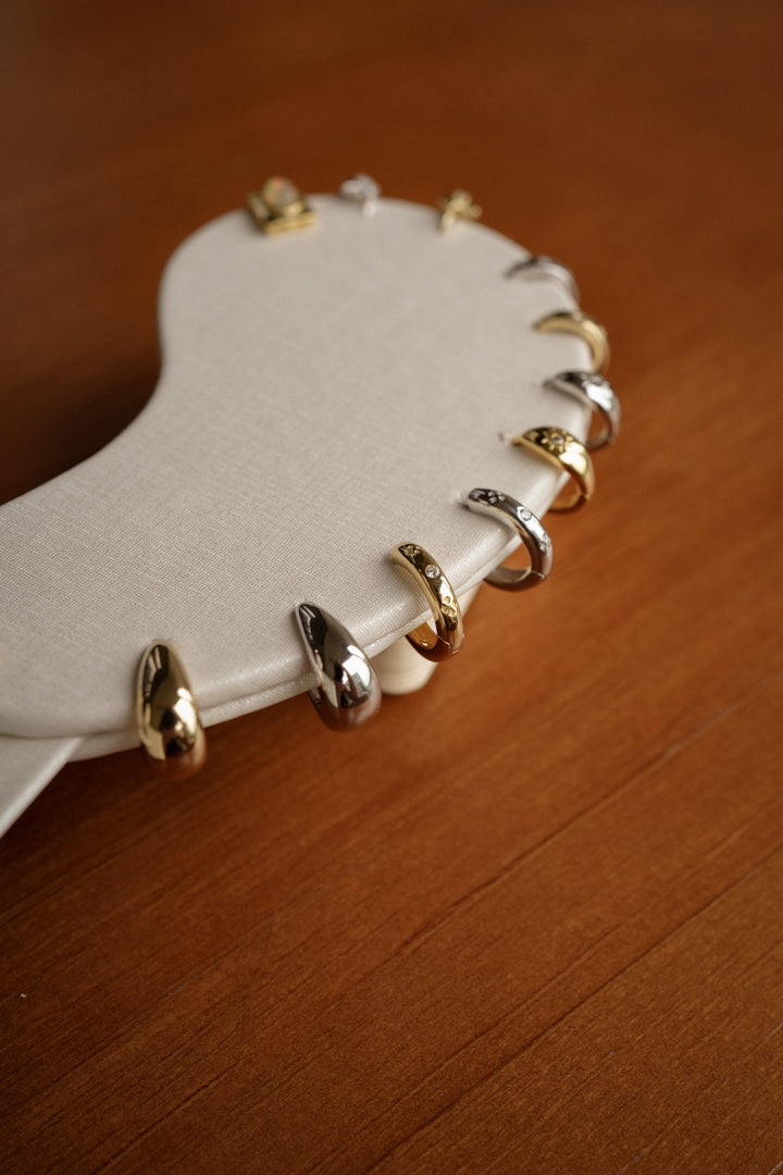 Clover Sparkle Hoop Earrings