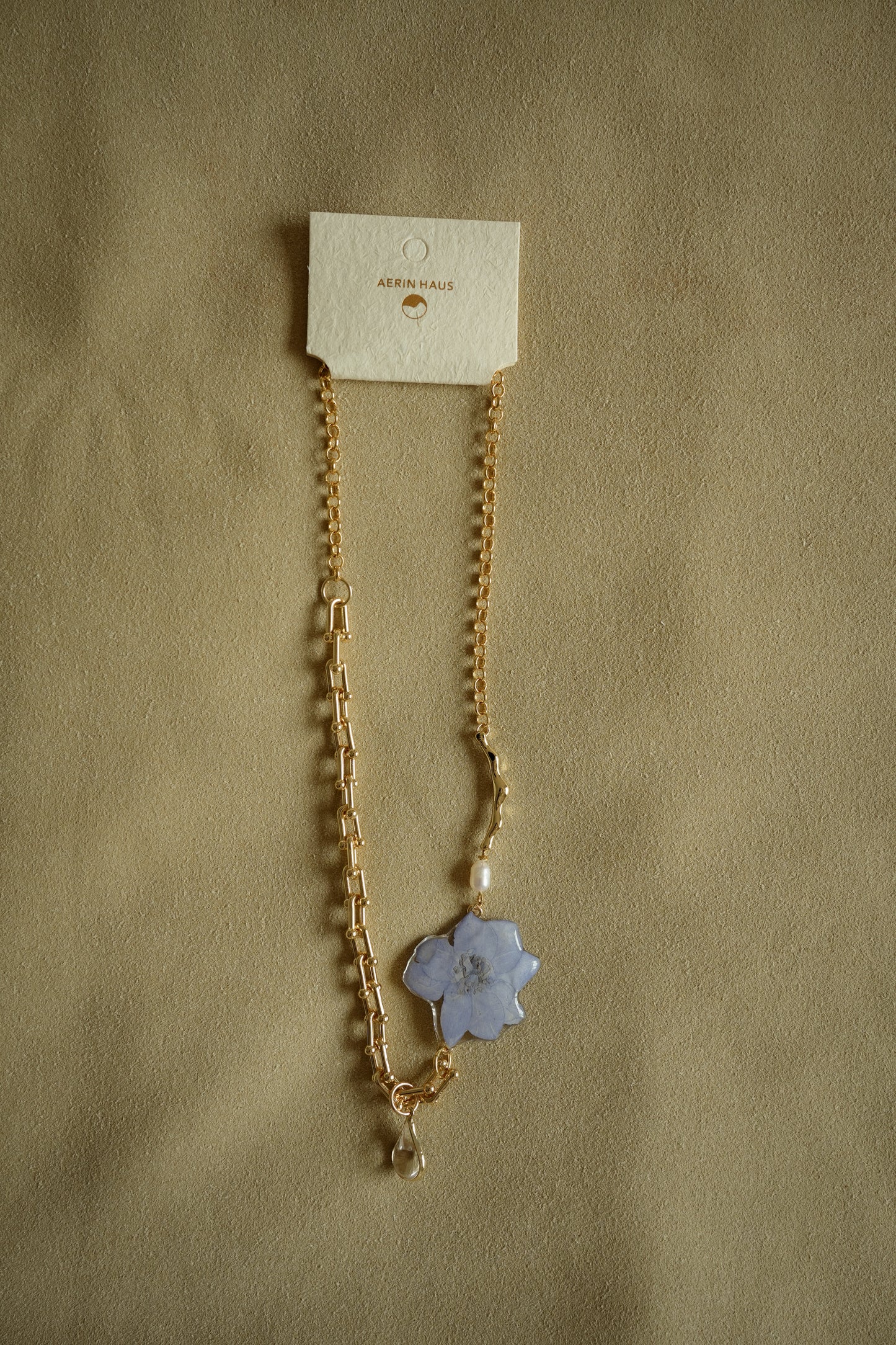 Delphinium Tears Chain Necklace