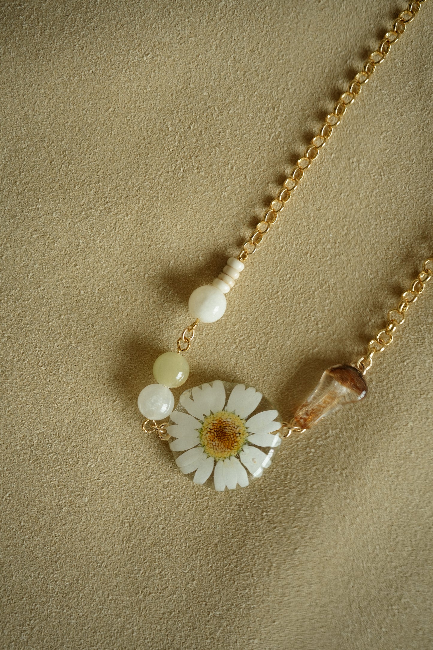 Cottage Daisy Shroom Necklace