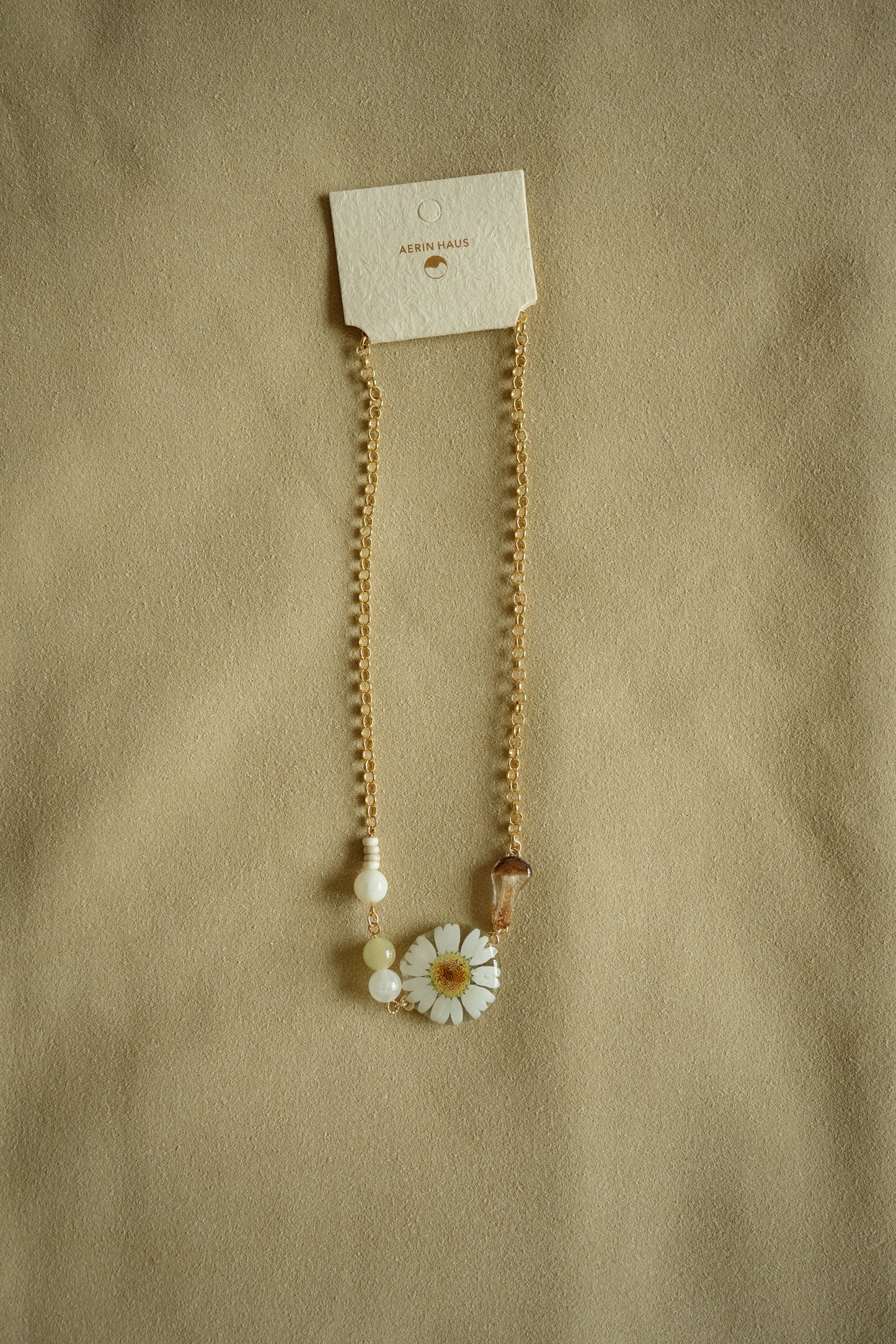 Cottage Daisy Shroom Necklace