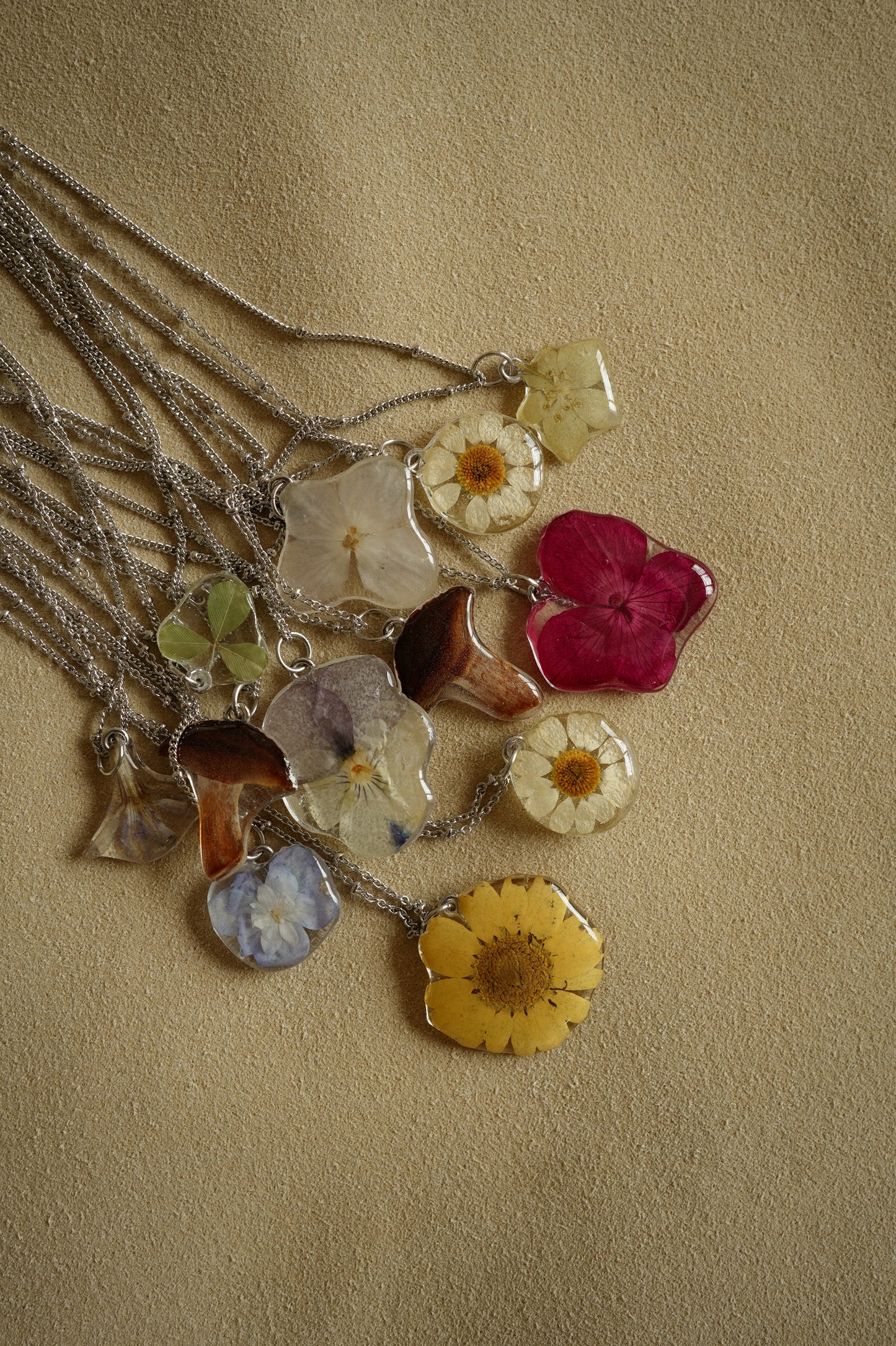 Ruby Hydrangea Necklace