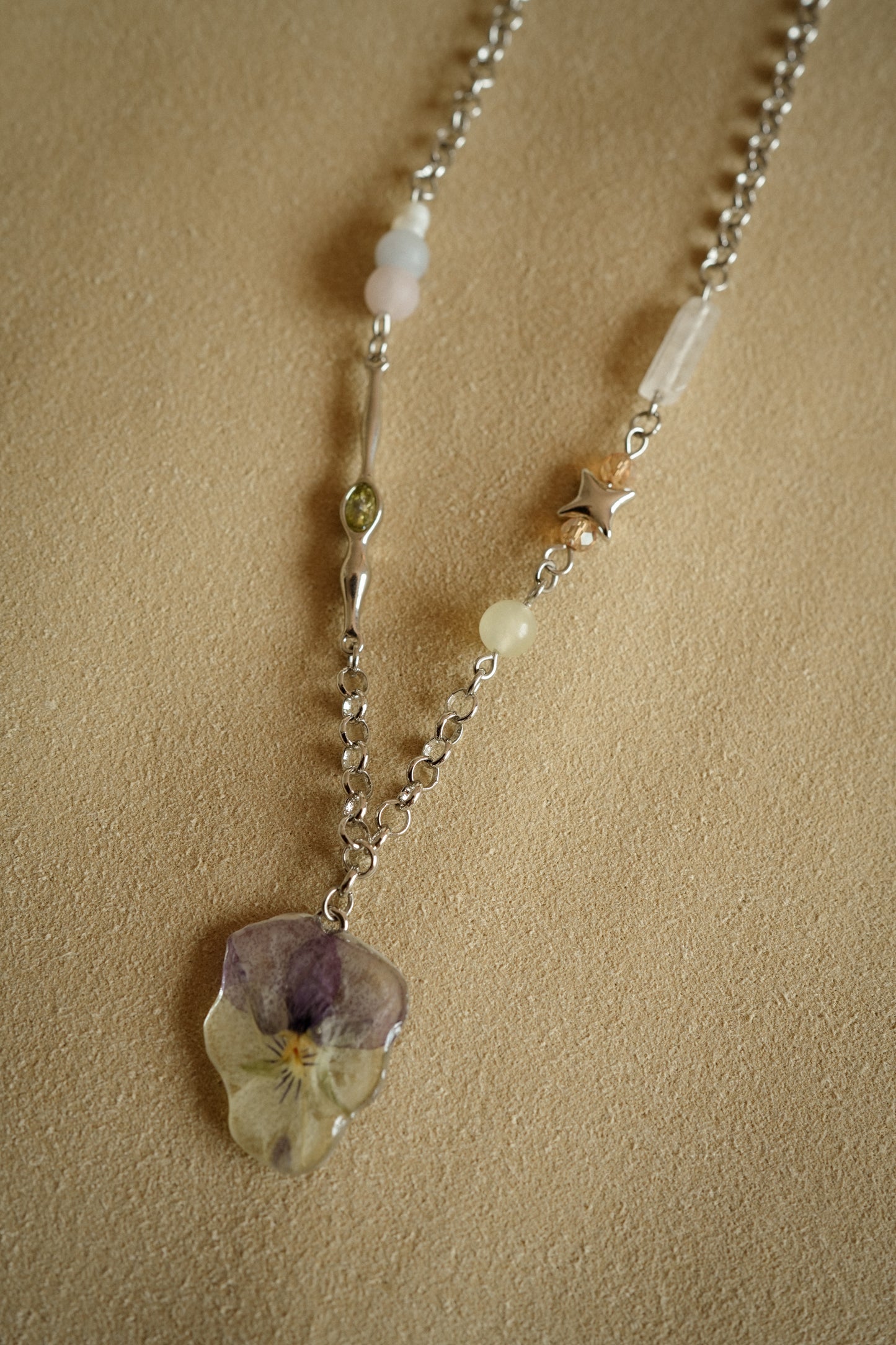 Celestial Pansy Necklace