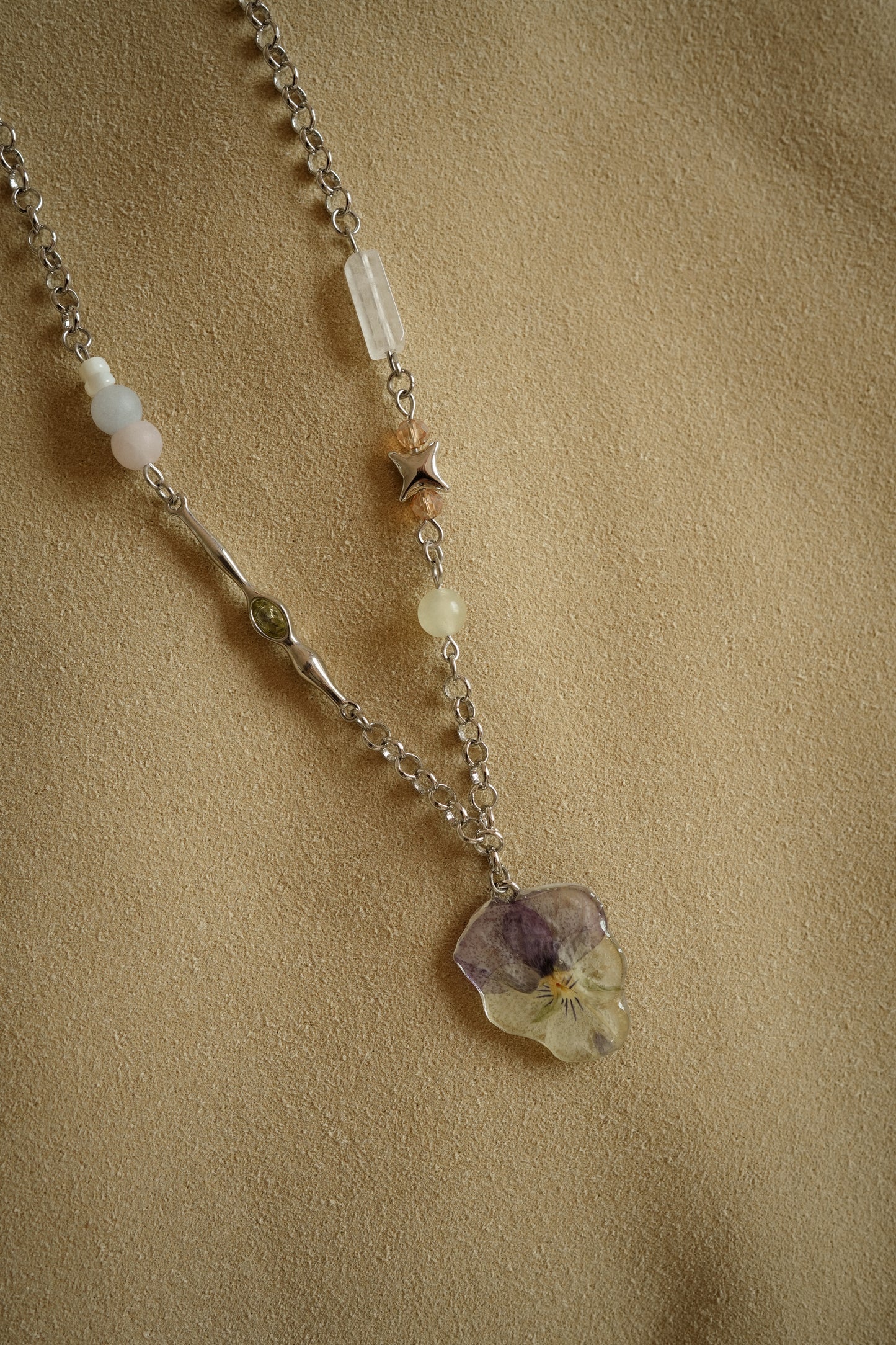 Celestial Pansy Necklace