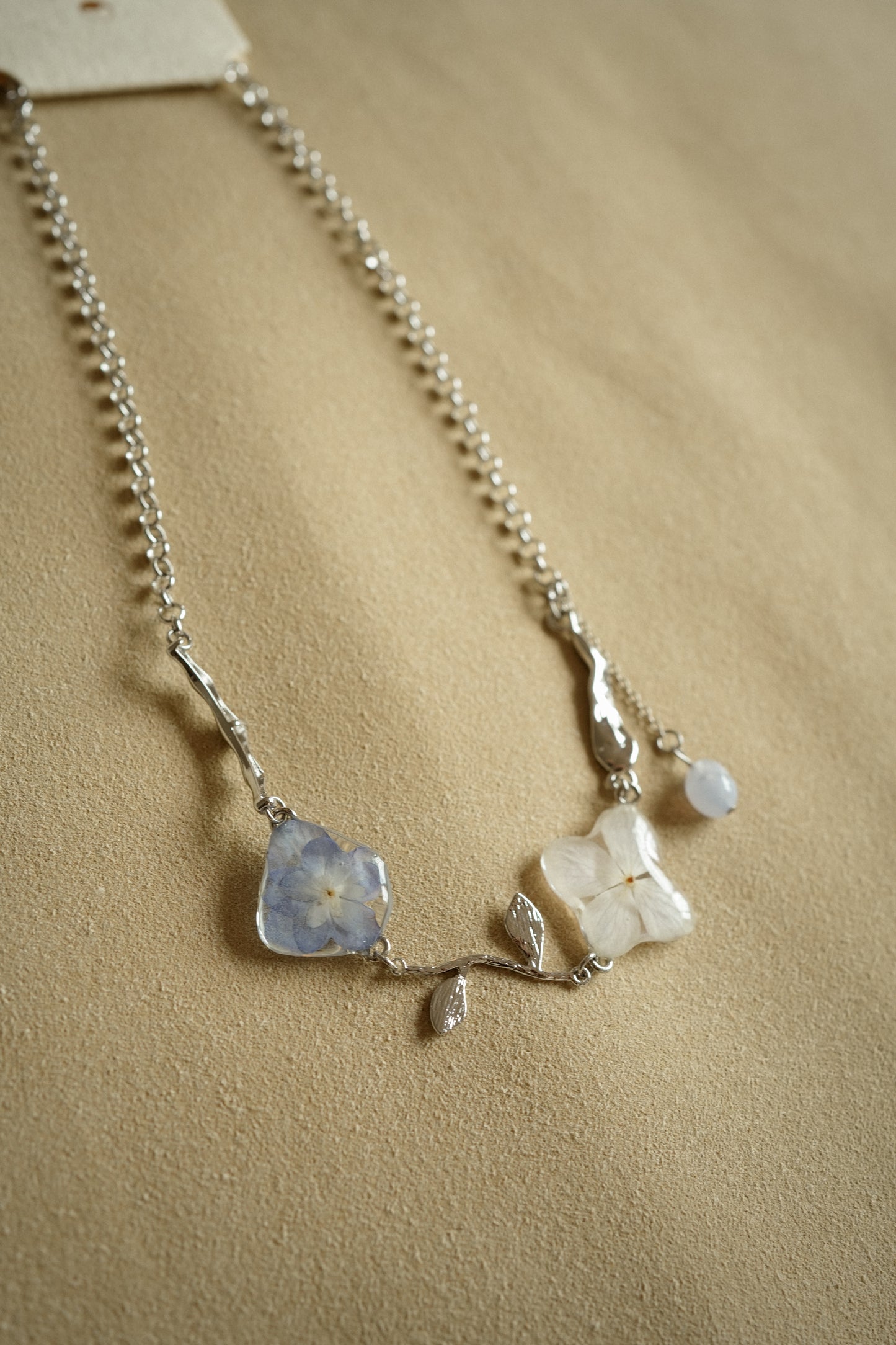 Abounding Hydrangeas Agate Necklace