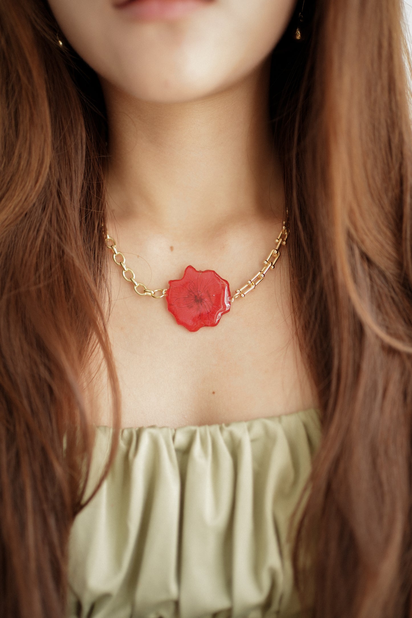 Cherry Blossom Dual Chain Necklace