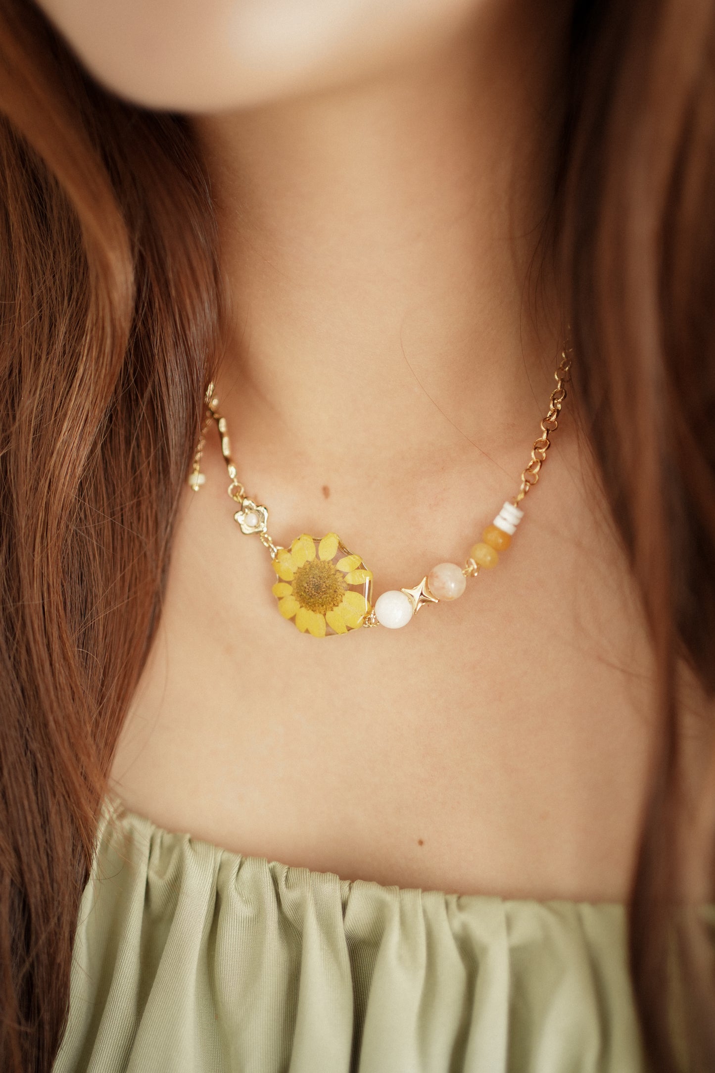 Sunshine Daisy Chain Necklace