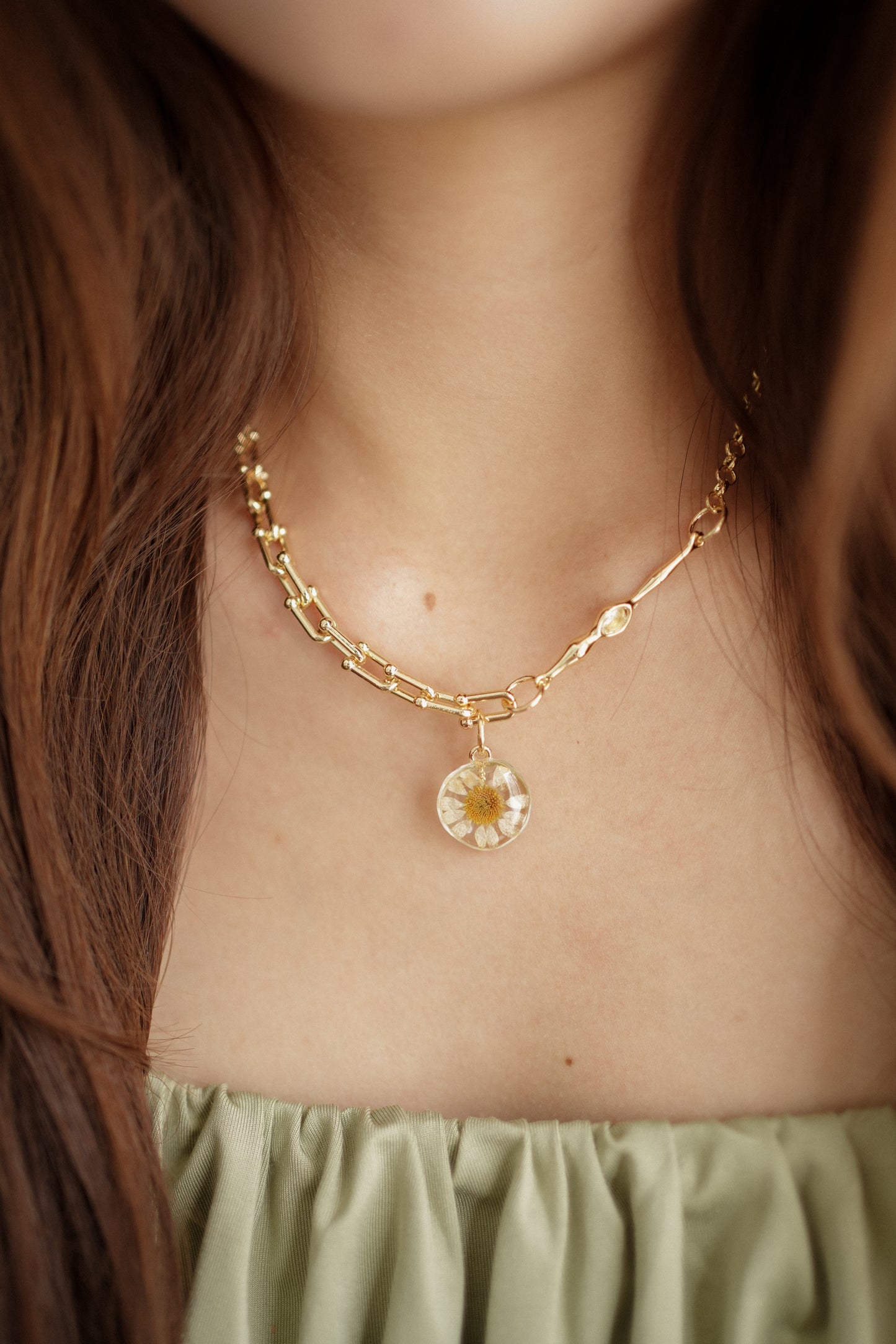 Chamomile Jewel Chain Necklace