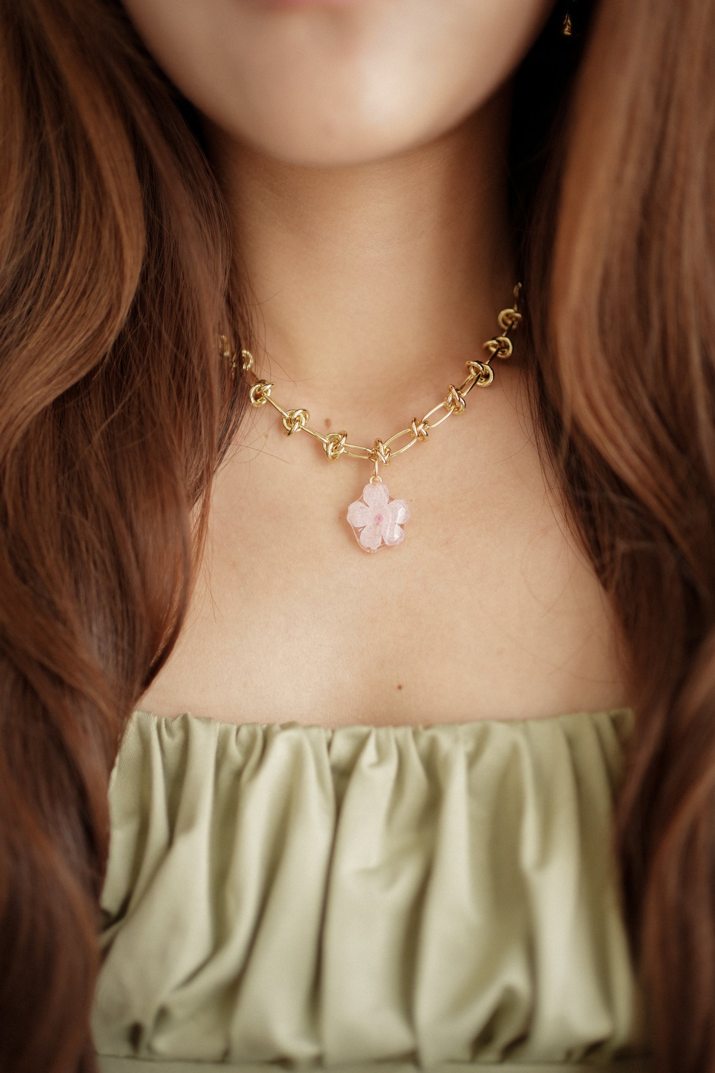 Sakura Knot Chain Necklace