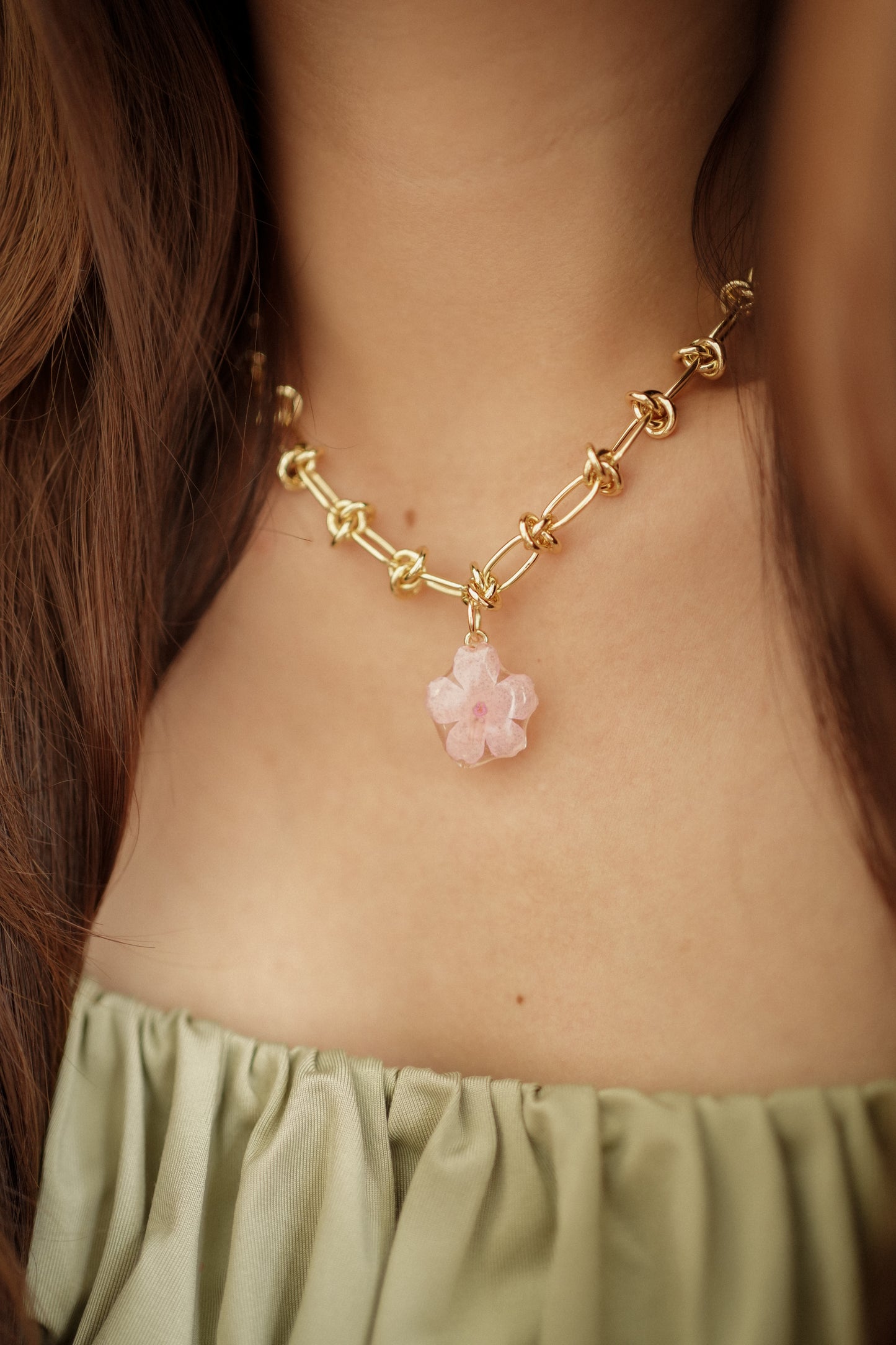 Sakura Knot Chain Necklace