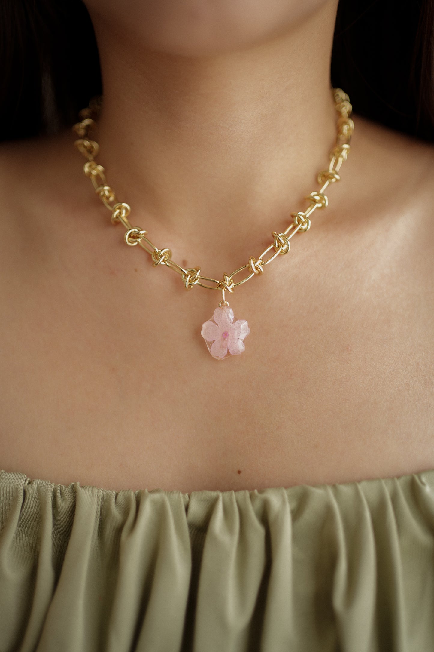 Sakura Knot Chain Necklace