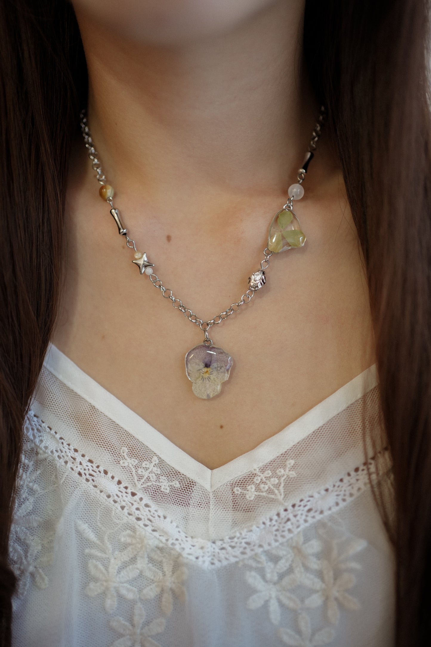 Stellar Pansy Necklace